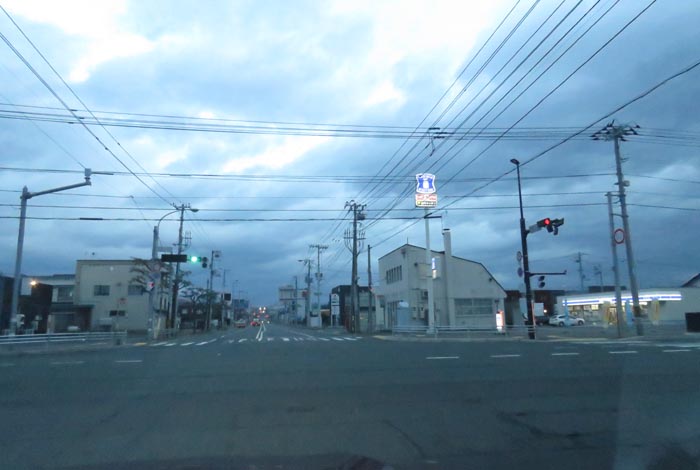 webnews今朝の北見/交差点から奥は常呂方面