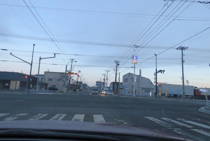 webnews今朝の北見/交差点から奥は常呂方面