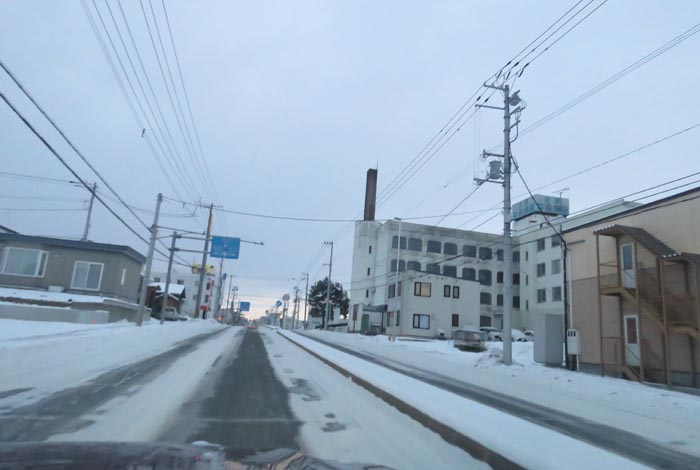 webnews今朝の北見/とん田通り、南大通り交差点から国道39号方向