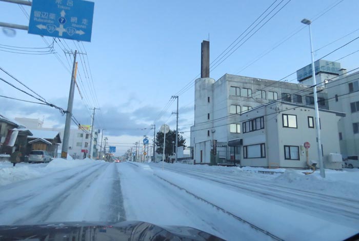 webnews今朝の北見/とん田通り、南大通り交差点から国道39号方向