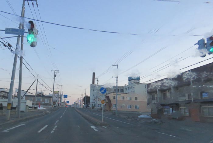 webnews今朝の北見/とん田通り、南大通り交差点から国道39号方向