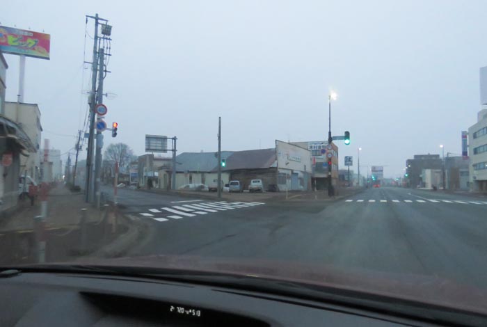 webnews今朝の北見/交差点から北4条通り側のパレスビル方向