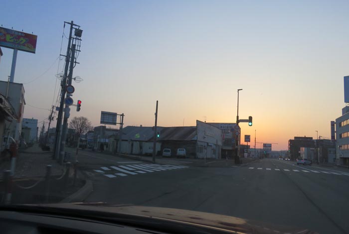 webnews今朝の北見/交差点から北4条通り側のパレスビル方向