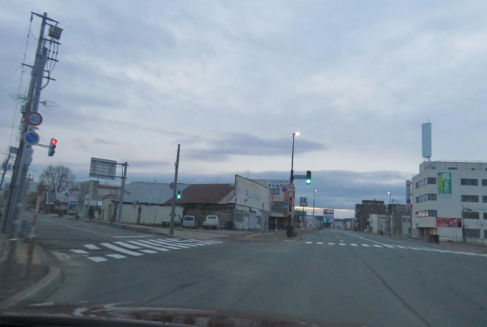 webnews今朝の北見/交差点から北4条通り側のパレスビル方向