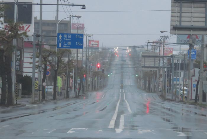 webnews今朝の北見/交差点から奥は常呂方面