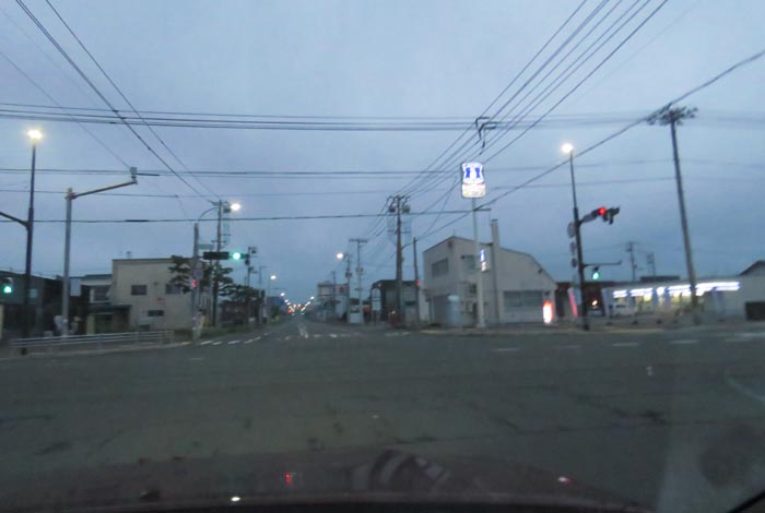 webnews今朝の北見/交差点から奥は常呂方面