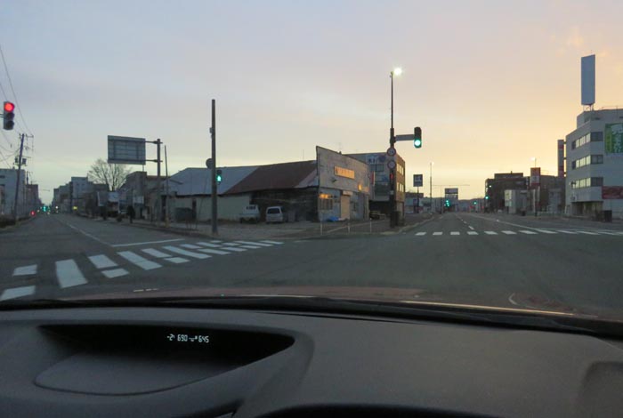 webnews今朝の北見/交差点から北4条通り側のパレスビル方向