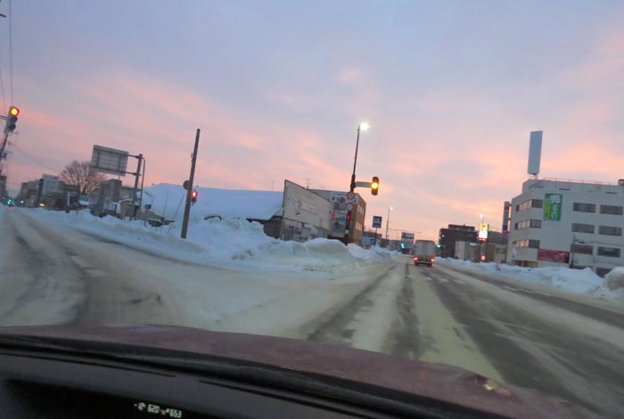 webnews今朝の北見/交差点から北4条通り側のパレスビル方向