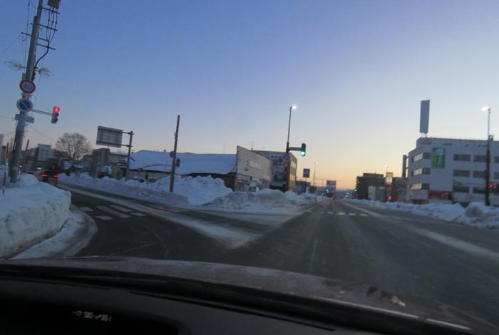 webnews今朝の北見/交差点から北4条通り側のパレスビル方向