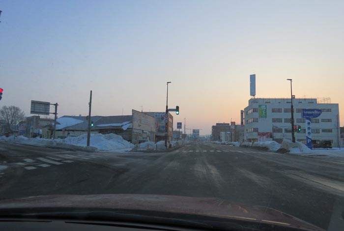 webnews今朝の北見/交差点から北4条通り側のパレスビル方向