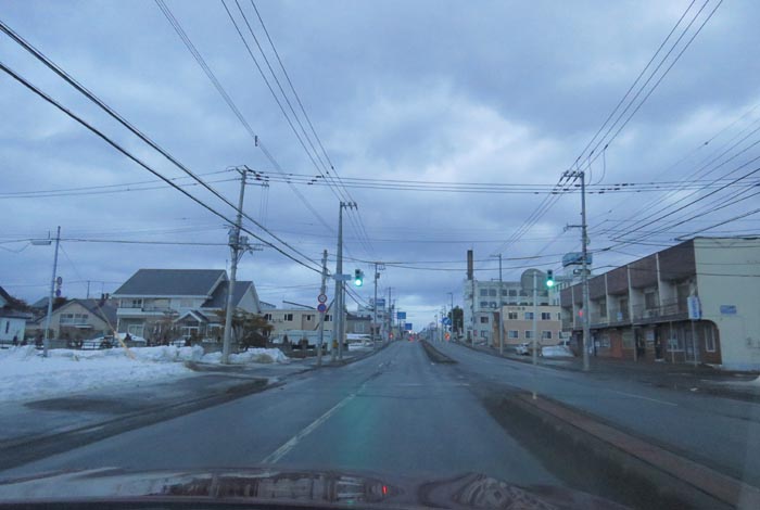 webnews今朝の北見/とん田通り、南大通り交差点から国道39号方向