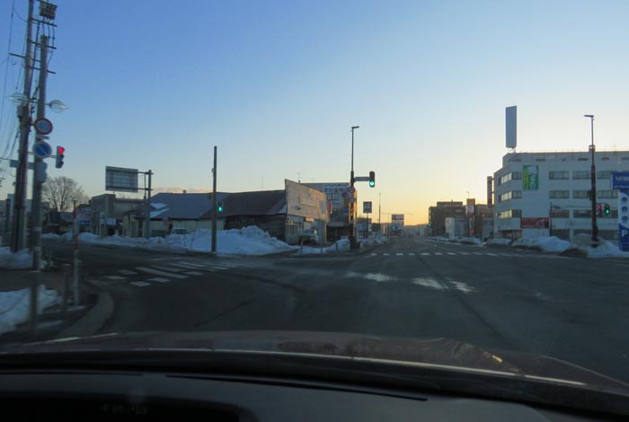 webnews今朝の北見/交差点から北4条通り側のパレスビル方向