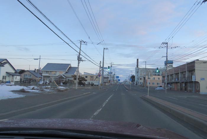 webnews今朝の北見/とん田通り、南大通り交差点から国道39号方向