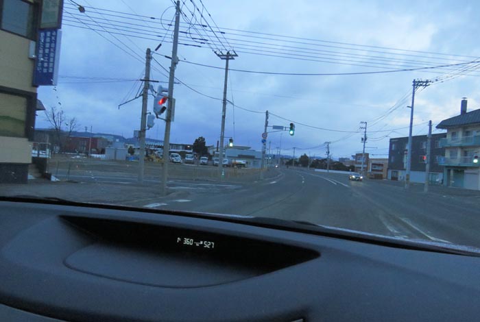 webnews今朝の北見/無加川橋を渡り南大通り交差点方向