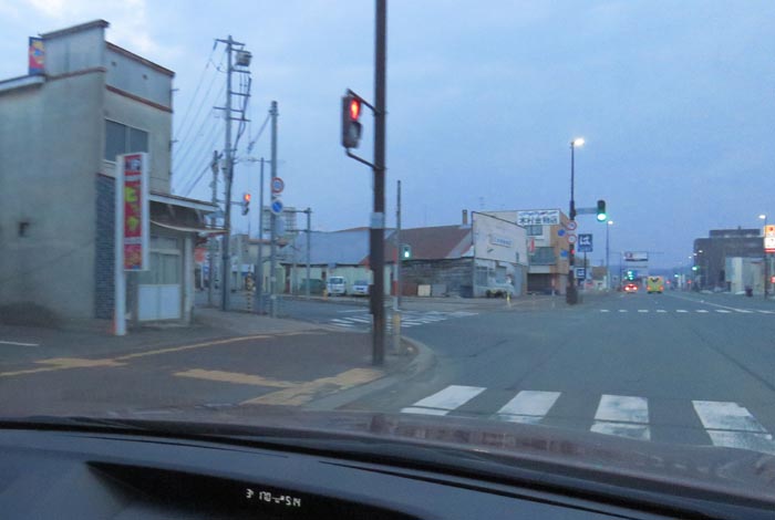 webnews今朝の北見/交差点から北4条通り側のパレスビル方向