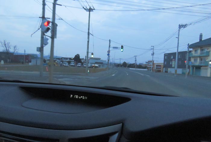 webnews今朝の北見/無加川橋を渡り南大通り交差点方向