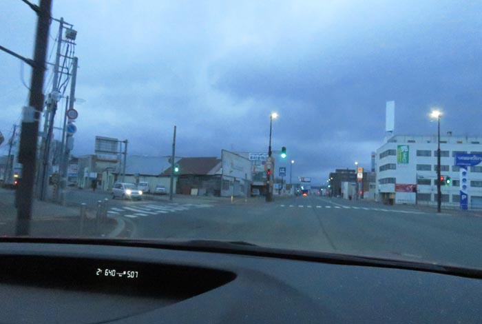 webnews今朝の北見/交差点から北4条通り側のパレスビル方向