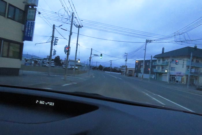 webnews今朝の北見/無加川橋を渡り南大通り交差点方向