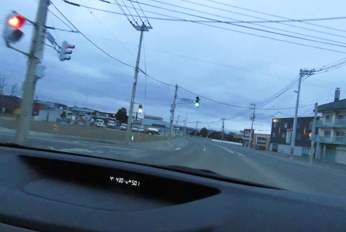 webnews今朝の北見/無加川橋を渡り南大通り交差点方向